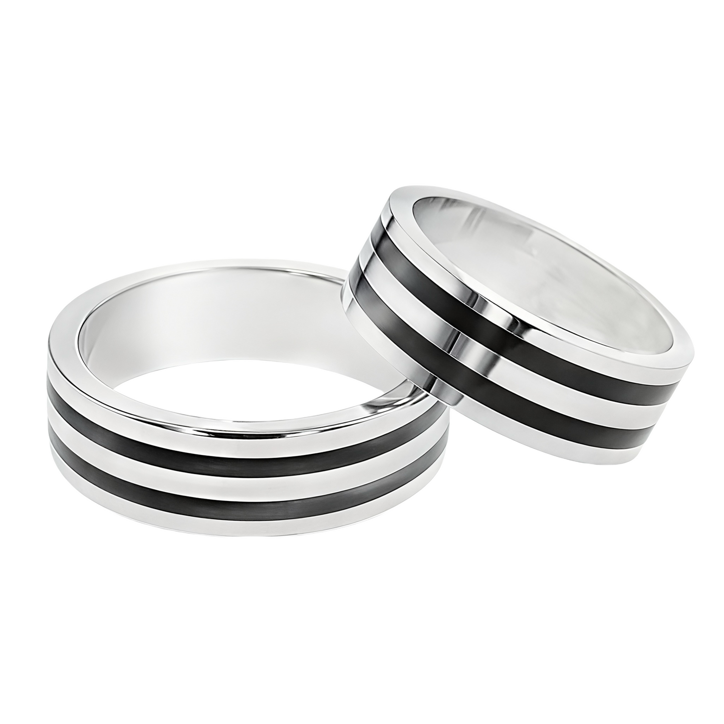 Glamoré Alliances Silver Duo Rings